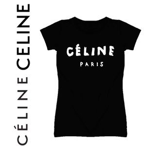 ✨ Celine Paris Black Graphic T-Shirt